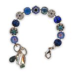 Bracelet By Mariana Woman Luxurious Blue Pearl Mineral and Royal Blue Swarovski Crystals - Image 2