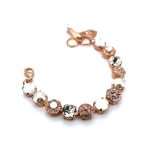 Bracelet By Mariana Woman Timeless White Shell Mineral and Swarovski Crystals - Image 3
