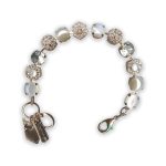 Bracelet by Mariana Caribbean Life Coll. Timeless Pearl and White Shell Mineral Swarovski Crystals