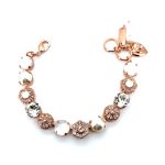 Bracelet By Mariana Woman Timeless White Shell Mineral and Swarovski Crystals - Image 2