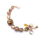 Bracelet By Mariana Woman Classic Golden Shadow and Apricot Swarovski Crystals - Image 3