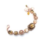 Bracelet By Mariana Woman Classic Golden Shadow and Apricot Swarovski Crystals - Image 2