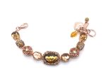 Bracelet By Mariana Woman Classic Golden Shadow and Apricot Swarovski Crystals