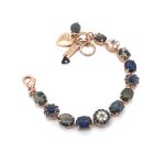 Bracelet By Mariana Jasper, Lazuli Minerals and Montana Swarovski Crystals - Image 3