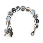 Bracelet By Mariana Woman Elegant White Opal and Pearl Swarovski Crystals