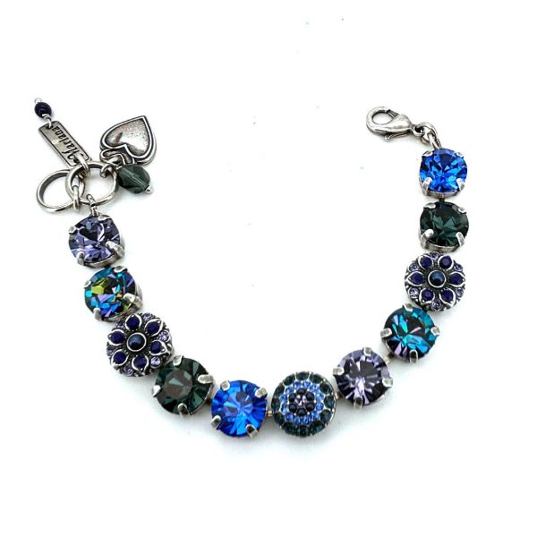 Bracelet By Mariana Woman Gorgeous Sapphire and Montana Blue Swarovski Crystals