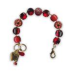 Bracelet by Mariana My Treasures Coll. Stunning Red Coral, Siam, & Fuchsia Swarovski Crystals