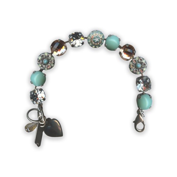 Bracelet by Mariana Summer Palace Coll. Adorable Turq, Clear, Lt Peach, & Pacific Opal Swarovski Crystals