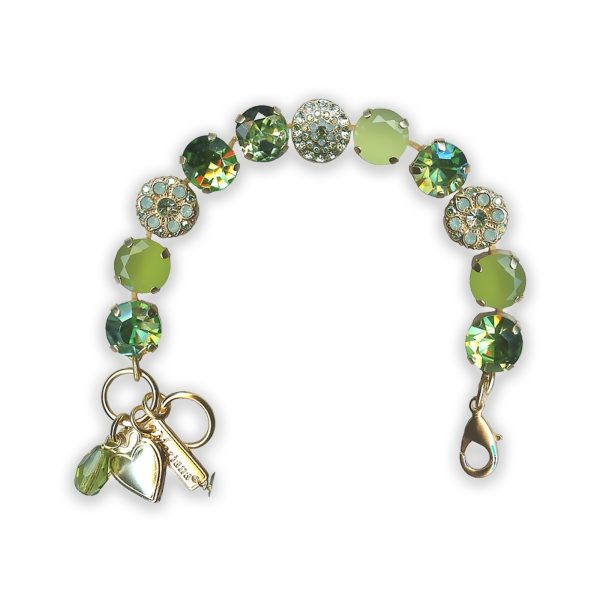 Bracelet by Mariana My Treasures Coll. Exquisite Peridot, Green Opal, Chrysolite, & Pacific Opal Swarovski Crystals