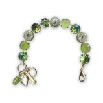 Bracelet by Mariana My Treasures Coll. Exquisite Peridot, Green Opal, Chrysolite, & Pacific Opal Swarovski Crystals - Image 3