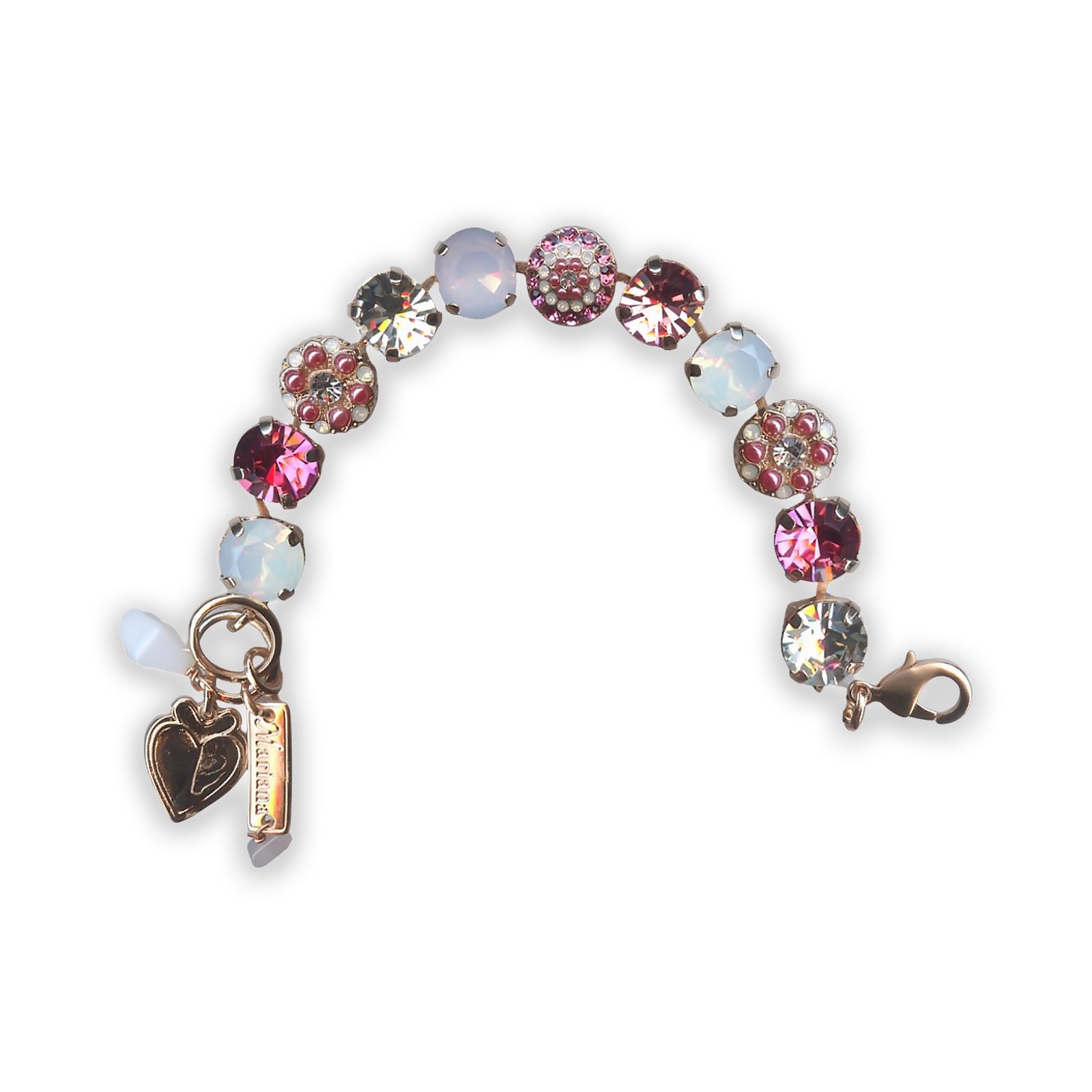 B-4501-1-1046-RG (1) Bracelet by Mariana Cherry Blossom Coll. Lovely Rose, Clear, Pink Pearl, Rose Opal, & White Opal Swarovski Crystals - Image 1
