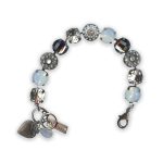Bracelet by Mariana My Treasures Coll. Alluring Indian Blue, Clear, & White Opal Swarovski Crystals