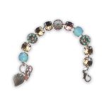 Bracelet by Mariana Orchid Coll. Lovely Lt Rose, Topaz, Pale Green, Pacific Opal, & Turq Swarovski Crystals - Image 2