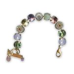 Bracelet by Mariana Pina Colada Coll. Beautiful Lt Amethyst, Pink Opal, Pacific Opal, Peridot, Jonquil, & Lt Rose Swarovski Crystals