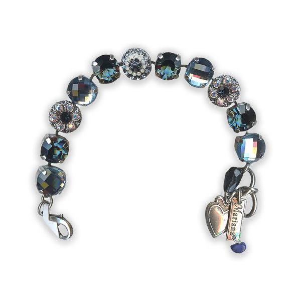 Bracelet by Mariana Mood Indigo Coll. Gorgeous Montana Blue, White Opal, & AB Swarovski Crystals