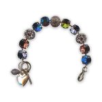 Bracelet by Mariana Penelope Coll. Fab Tanzanite, Heliotrope, Lt Burgundy, Lt Amethyst, Olivine, & Sapphire Swarovski Crystals - Image 2