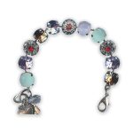 Bracelet by Mariana Gaea Coll. Adorable Lt Sapphire, Violet, Black Diamond, Pacific Opal, Lt Siam, & Pink Opal Swarovski Crystals - Image 3