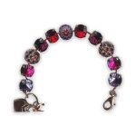 Bracelet by Mariana Xenia Coll. Stunning Purple Velvet, Fuchsia, Tanzanite, Siam, & Peach Swarovski Crystals