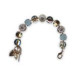 Bracelet by Mariana Rhapsode Coll. Exquisite Golden Shadow, Blue Opal, Montana, Sand Opal, & Antique Pink Swarovski Crystals - Image 3
