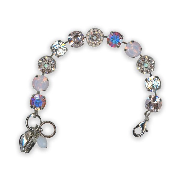 Bracelet By Mariana Woman Shimmering Rosewater Opal and Rose Swarovski Crystals