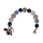 Bracelet by Mariana Blue Morpho Coll. Gorgeous Navy Blue, Rose Opal, Blue Opal, & Pearl Swarovski Crystals - Image 2