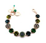 Bracelet By Mariana Woman Gorgeous Emerald and Olivine Swarovski Crystals-RG