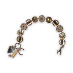 Bracelet by Mariana Out Of Africa Coll. Elegant Lt Smoked Topaz, Golden Shadow, & Lt Peach Swarovski Crystals - Image 2