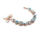 Bracelet By Mariana Woman Adorable Aquamarine and Clear Swarovski Crystals - Image 3