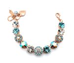 Bracelet By Mariana Woman Adorable Aquamarine and Clear Swarovski Crystals - Image 2