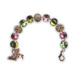 Bracelet by Mariana Tutti Frutti Coll. Lovely Olivine, Vitral Med, Peridot, & Lt Rose Swarovski Crystals - Image 2