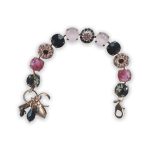 Bracelet by Mariana Peppermint Coll. Beautiful Jet Black, Silver Night, Rose Opal, & Rose Swarovski Crystals