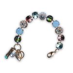 Bracelet by Mariana Diana Coll. Alluring Vitral Med, Blue Opal, Aquamarine, & Lt Rose Swarovski Crystals - Image 2