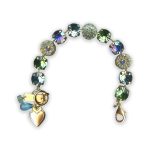 Bracelet by Mariana My Treasures Coll. Adorable Aquamarine, Peridot, Pacific Opal, & Vitral Lt Swarovski Crystals