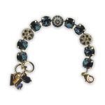 Bracelet By Mariana Woman Elegant Montana Blue and Clear Swarovski Crystals - Image 3