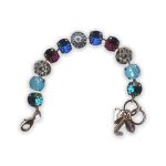 Bracelet by Mariana Peacock Nature Coll. Gorgeous Indicolite, Blue Opal, Amethyst, Sapphire, & Rosewater Opal Swarovski Crystals