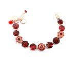 Bracelet By Mariana Woman Glamorous Siam and Fuchsia Swarovski Crystals
