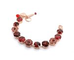 Bracelet By Mariana Woman Glamorous Siam and Fuchsia Swarovski Crystals - Image 3