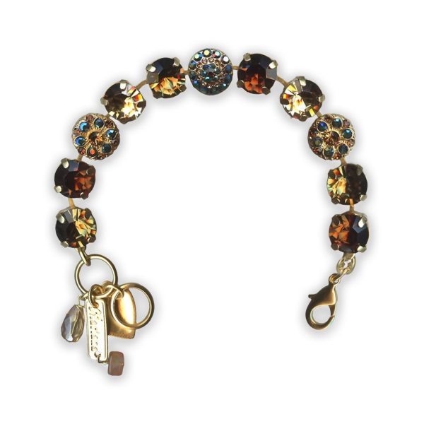 Bracelet by Mariana My Treasures Coll. Glamorous Smoked Topaz, Golden Shadow, & AB Swarovski Crystals