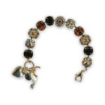 Bracelet by Mariana My Treasures Coll. Elegant Lt Smoked Topaz, Jet, & Moonlight Swarovski Crystals - Image 2