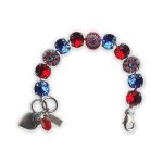 Bracelet By Mariana My Treasures Coll. Beautiful Sapphire and Siam Swarovski Crystals