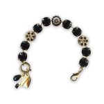 Bracelet by Mariana Checkmate Coll. Sophisticated Jet Black & Clear Swarovski Crystals