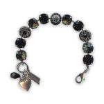 Bracelet by Mariana My Treasures Coll. Alluring Jet, Black Diamond, & AB Swarovski Crystals