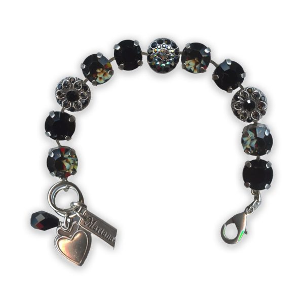 Bracelet by Mariana My Treasures Coll. Alluring Jet, Black Diamond, & AB Swarovski Crystals