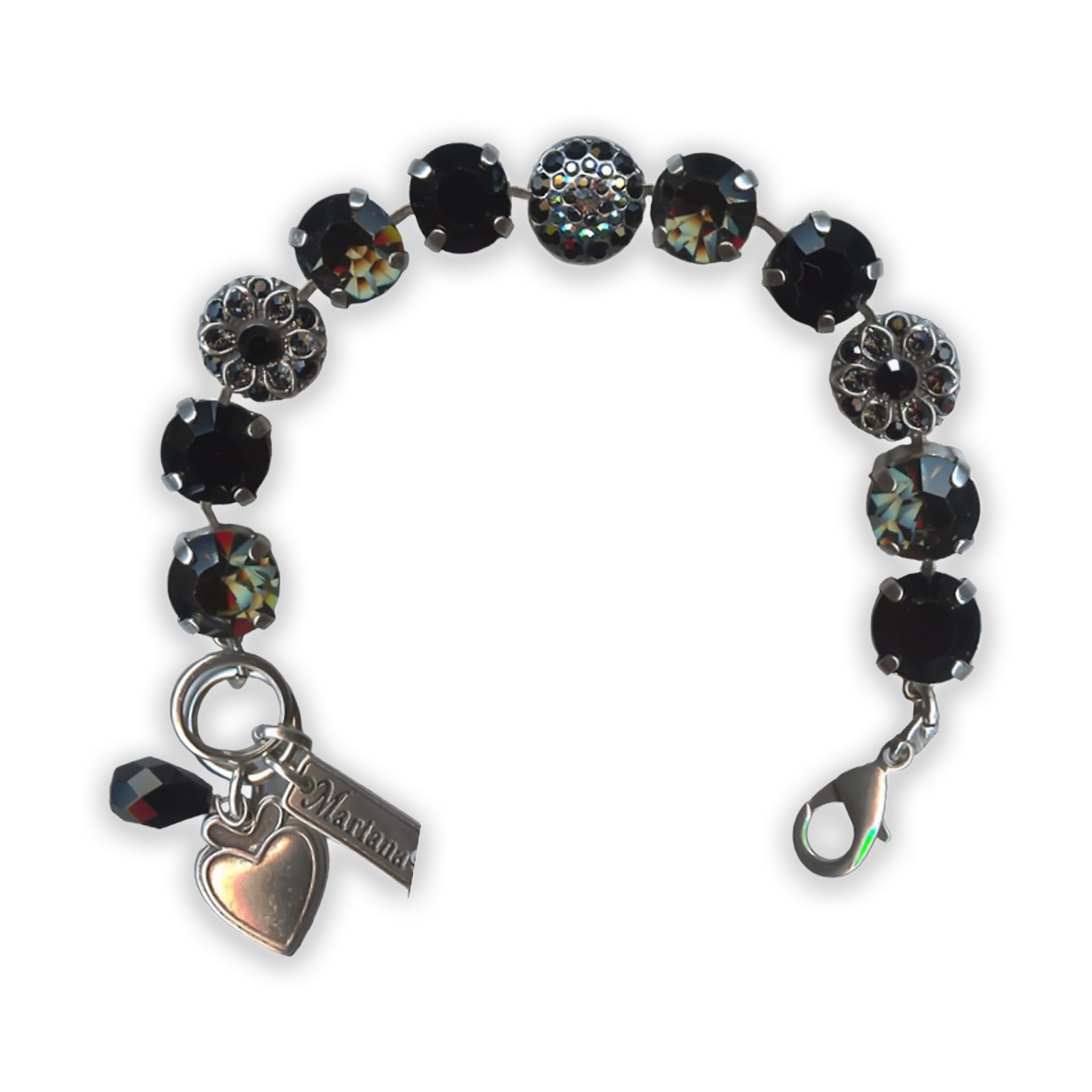 B-4501-1-280-SP (1) Bracelet by Mariana My Treasures Coll. Alluring Jet, Black Diamond, & AB Swarovski Crystals - Image 1