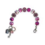 Bracelet by Mariana Saba Coll. Lovely Rose, Fuchsia, & Lt Rose Swarovski Crystals - Image 2