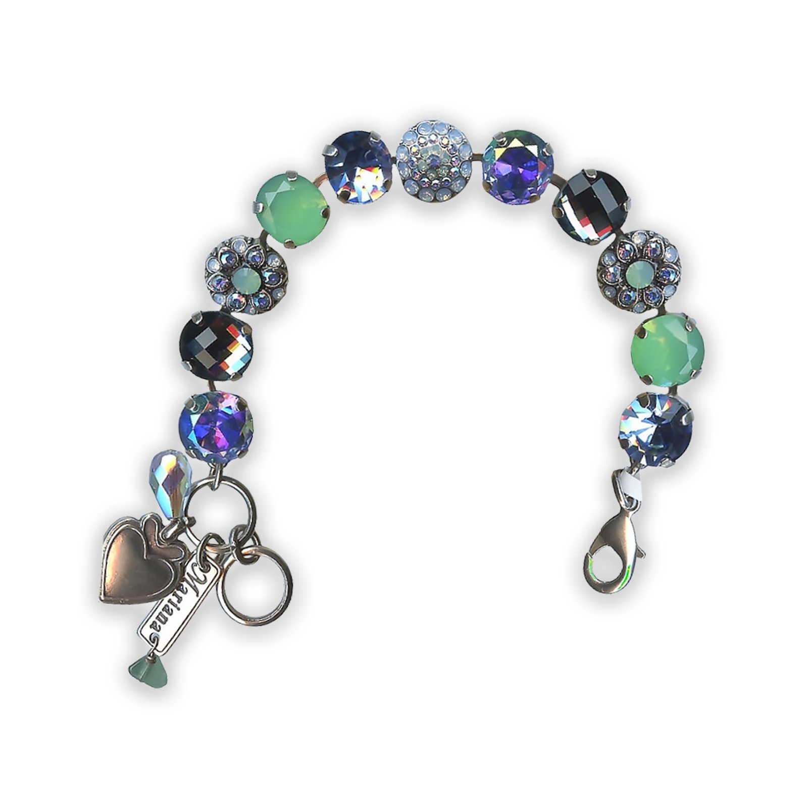 B-4501-1-7171-SP (1) Bracelet by Mariana Daiquiri Coll. Fab Pacific Opal, Lt Blue, Vitral Lt, Montana, & Blue Opal Swarovski Crystals - Image 1