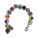 Bracelet by Mariana My Treasures Coll. Floral Turq, Fuchsia, Emerald, Topaz, & Lt Rose Swarovski Crystals