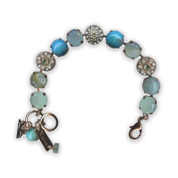 Bracelet by Mariana Mojito Coll. Adorable Turq Mineral, Chrysolite Opal, & Peridot Swarovski Crystals