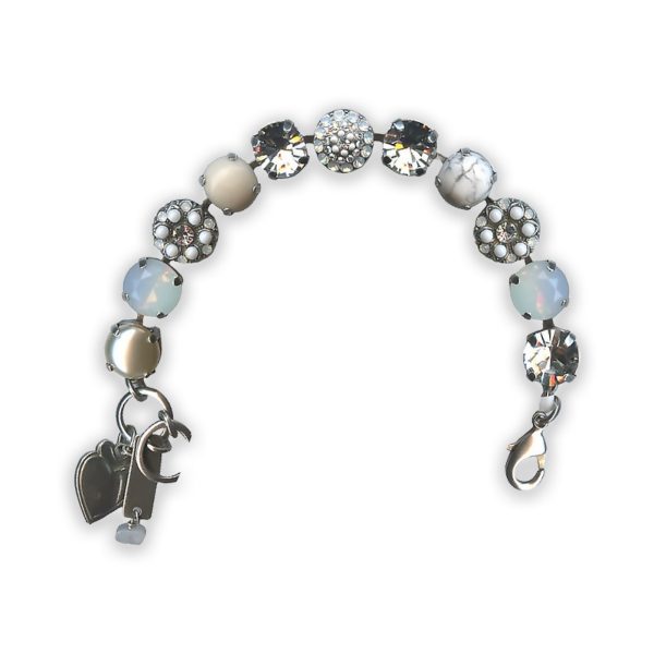 Bracelet By Mariana Forever Coll. Pearl Mineral and Howlite Swarovski Crystals