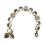 Bracelet by Mariana Moon Dance Coll. Exquisite Silk, Moonlight, & Lt Amber Swarovski Crystals - Image 2